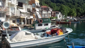 Fishing Village on Bosphorus River near Istanbul